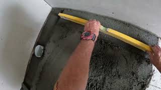 Screeding My Shower Base to a Strip Drain Part 2