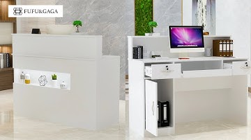Modern Reception Desk Counter Desk for Hall Entrance Review | FUFU&GAGA