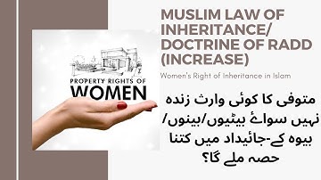 Law of inheritance | Qanoon e Warasat(وراثت کی تقسیم) | Doctrine of Return (Radd) by Muhammad Mateen