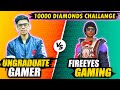 Ungraduate Gamer VS FireEyes Gaming - Garena Free Fire - 10000 Diamonds Challange