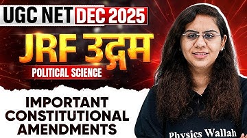UGC NET Dec 2025 | Important Constitutional Amendments | UGC NET Political Science | Chandni Mam