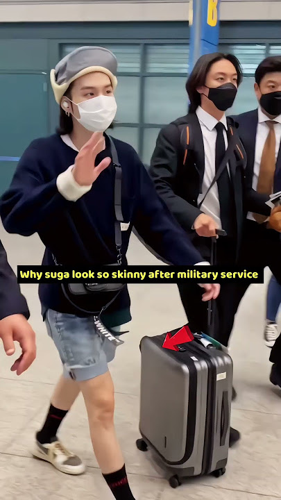 Suga look so skinny after military service  ​ #cutelife #suga #bts