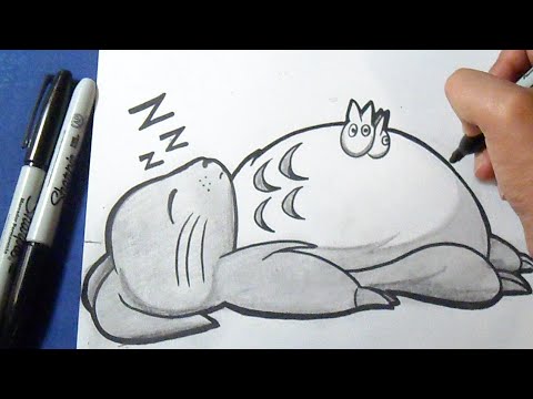 C mo dibujar a Totoro  How to draw Totoro  YouTube