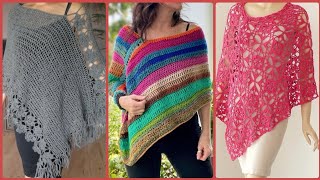 collection of crochet Knitted lace vintage poncho SHAWL design