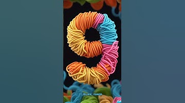 Colorful Noodles Countdown | Numbers 9 to 0 Timer Fun! #countdown #timer #10seconds #shorts