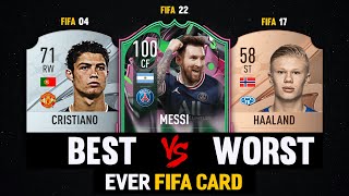 Footballers BEST VS WORST Ever FIFA Cards! 😵💔 | FT. Messi, Ronaldo, Haaland...