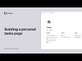 Build a personal tasks page in Notion