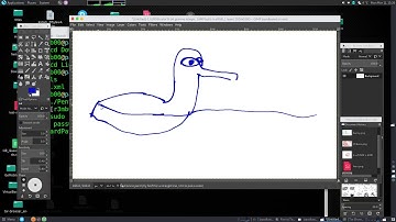 How to Draw a Duck with Pentablet Drawing in GIMP on Parrot Security Linux