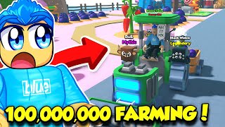 I Got 100,000,000 STRENGTH AND BECAME THE BEST FARMER IN FARMER SIMULATOR!!