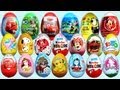28 Surprise Eggs Kinder Surprise Minnie Mouse Mickey Mouse Cars 2 Disney Pixar