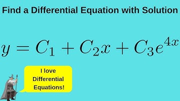 Find the Differential Equation given the General Solution y = C_1 + C_2x + C_3e^(4x)