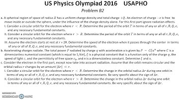 US  Physics Olympiad 2016 USAPHO. Problem B2 Electricity. Motion of point charge in electric field.