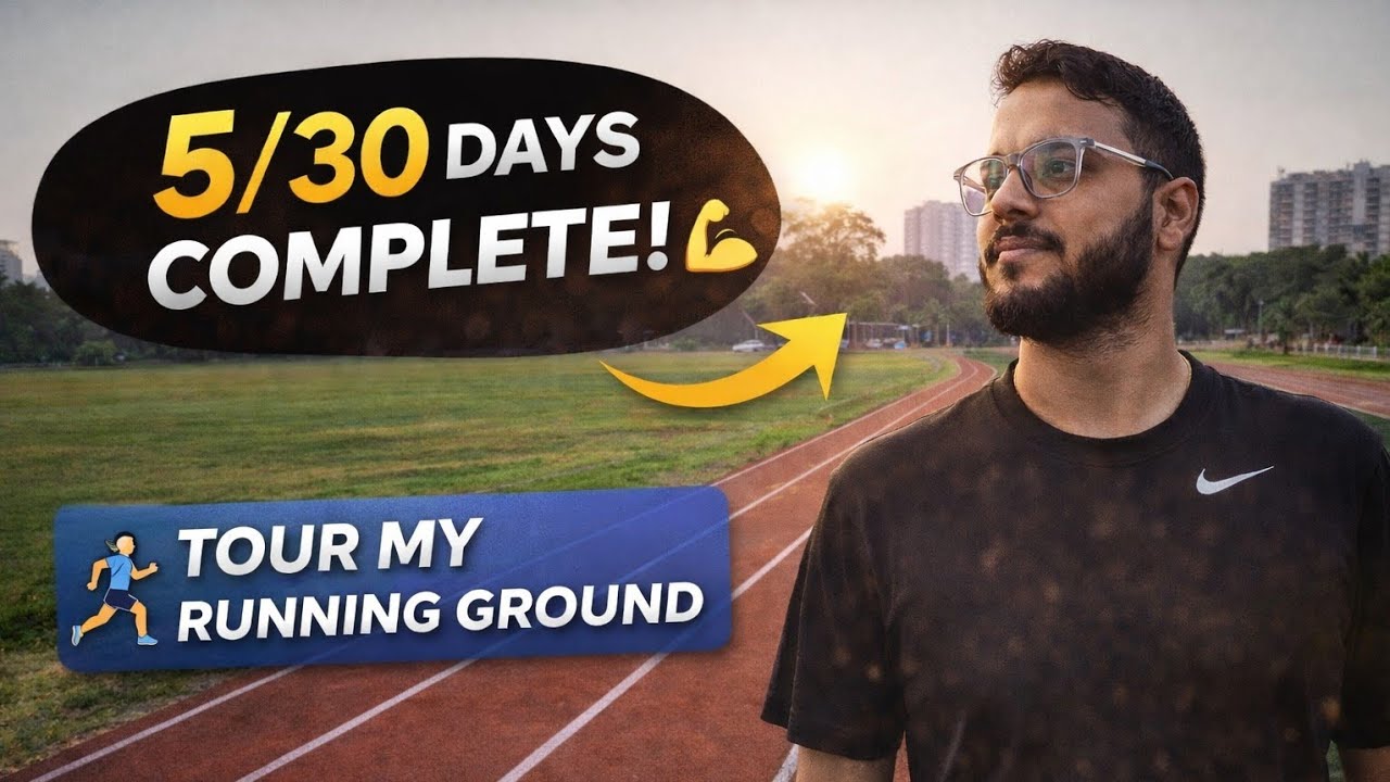 Day 5 Complete 💪 | Running Ground Tour 🏃‍♂️ | 30 Day Challenge 🔥 | Fitness Vlog 🔥