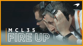 McLaren MCL35 fire up