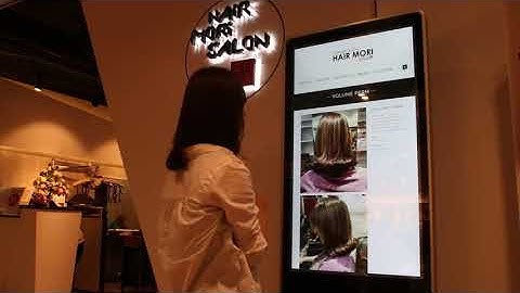 Hair Salon TV Display Kiosk Interactive Touch Screen Display System