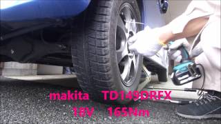 ソリオ　タイヤ交換　makita IMPACT DRIVER Tire Change マキタ インパクトドライバー TD149DRFX 18V 　タイヤ交換