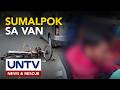 Motorcycle rider sa Ormoc City, sumalpok sa likod ng isang van