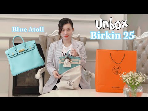 Hermes birkin 25 blue atoll togo Ghw