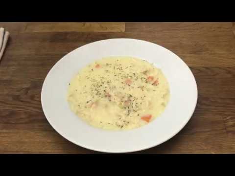 Greek Inspired Chicken Lemon & Rice Soup Video