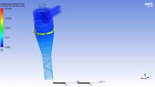 Cyclone seperator analysis using Discrete Phase modeling in Ansys Fluent