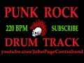 Punk Rock Drum Track Backing 220 BPM FREE Drums Only