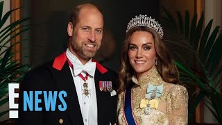 Kate Middleton Glitters in Gold With Princess Diana's Tiara at State Banquet | E! News