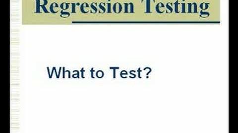 Regression Testing in Software Testing Projects