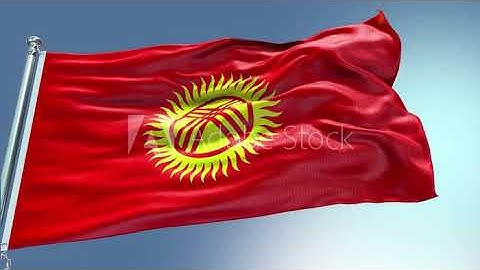 4k render Kyrgyzstan Flag video waving in wind Kyrgyzstan Flag Wave Loop