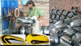 Amazing process of motorcycle fuel tanks manufacturing with great skills and tools #Fueltank