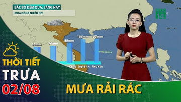 Thời tiết trưa, chiều 02/08/2022:Bắc Bộ có mưa rải rác ở nhiều nơi| VTC14