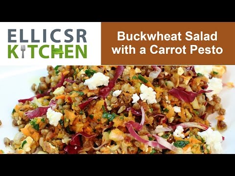 Buckwheat Salad with a Carrot Pesto