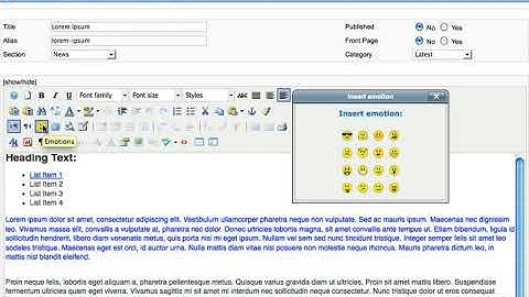 Joomla 1.5 Beginner, Lesson #21: Inserting Text