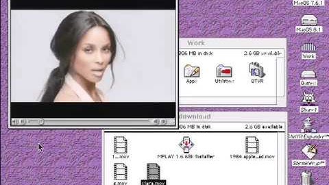 Macintosh 68040 playing video