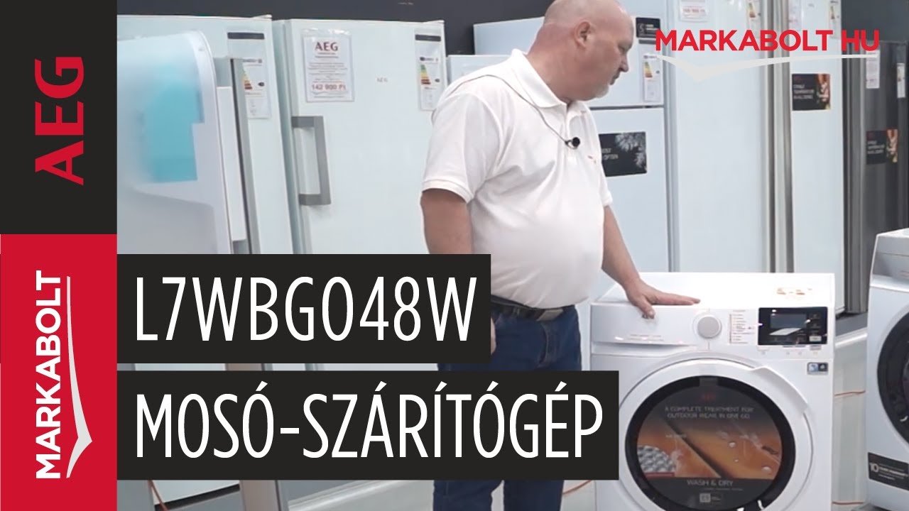 AEG L7WBGO48W mosó-szárítógép – Márkabolt.hu - YouTube