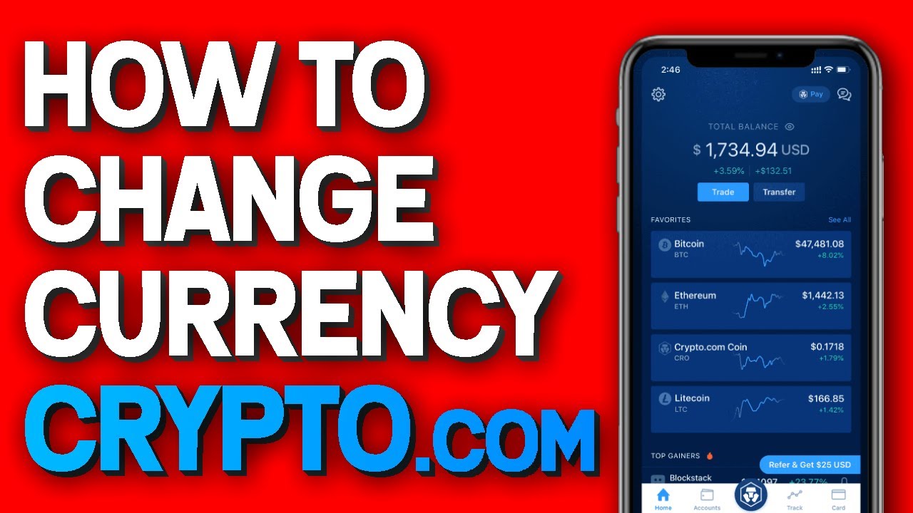 how to change currency on crypto.com