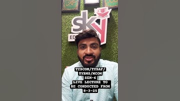 Live lecture for sem -6 from 8-3-25