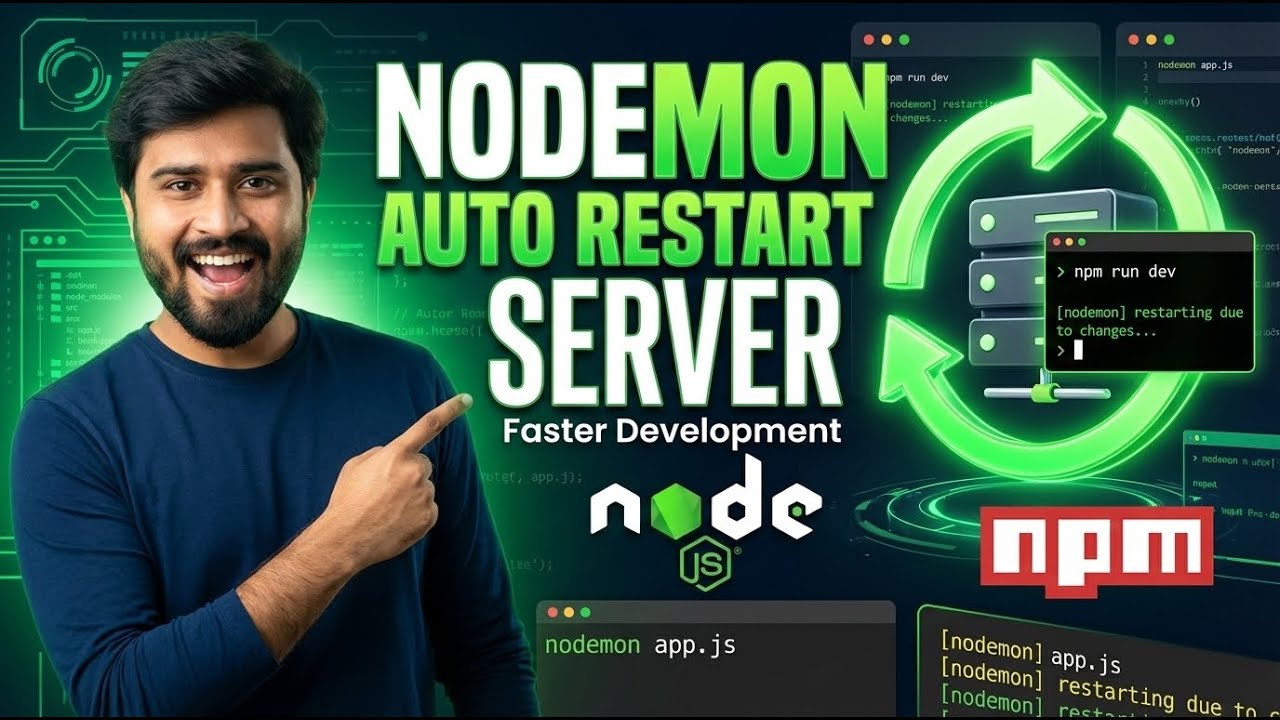 9- Nodemon in Node.js | Auto Restart Server to Speed Up Development ...