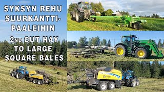 Syksyn rehu suurkanttipaaleihin | 2nd Cut Hay to Large Square Bales (Finland 2023)