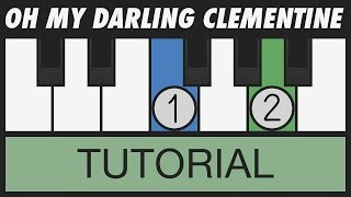 Video thumbnail of "Oh My Darling, Clementine | EASY Piano Tutorial | Slow"