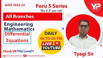 7pm Live GATE 2022-23 | All Branches Engineering Mathematics | Foru 5 Series |  Maths Free Videos