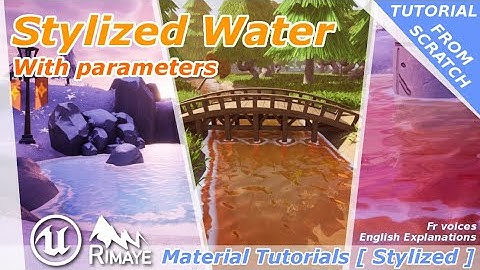 Unreal Engine : How to create Stylized Water Material - UE4 tutorial [Distance fields - reflection]