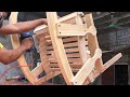 Great technique of the woodworker  //  DIY a very special rocking chair.