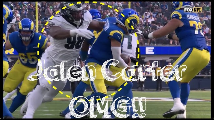 Jalen Carter shouts out Eagles fans for disrupting Rams' offense