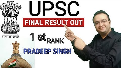 UPSC Final Result Out 1st Rank Pradeep Singh | UPSC Result 2019 | By NEER ACADEMY