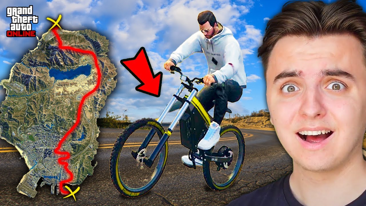 Dokážu přejet Celou Mapu na KOLE v GTA ONLINE?