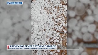 Large hail falls Wednesday with no reports of widespread damage
