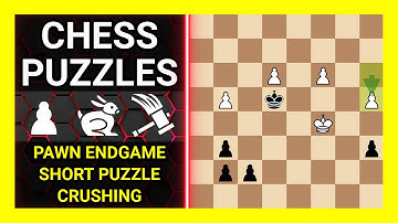 Chess Puzzles to Practice. Themes: Pawn endgame, Short puzzle, Crushing. Learn Chess