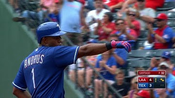 LAA@TEX: Andrus knocks an RBI single into left field