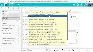 ERP en Nube:  Como emitir un Listado de Ajustes de Inventario por Fechas en eFactory Software ERP