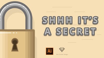 Padlock icon for user interface. Adobe Illustrator speedart #3